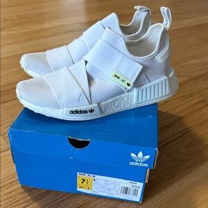 Adidas NMD_R1 White Slip-On Sneakers
